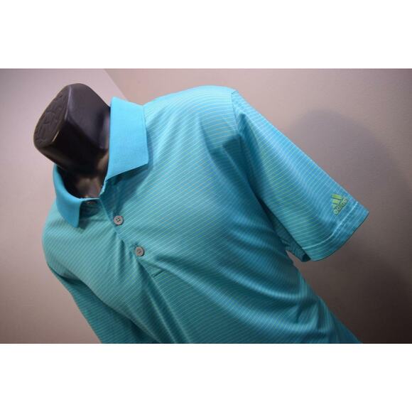 41112 Mens Adidas Golf Performance Striped Short Sleeve Golf Polo Shirt Size XL - Picture 1 of 8